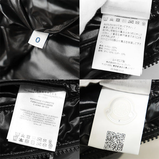 MONCLER GENIUS Down jacket 100% nylon [Filling] 90% down, 10% feather Black, White mens Used Authentic