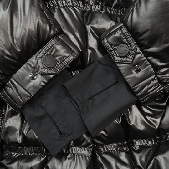 MONCLER GRENOBLE  Down jacket [Outer fabric] 100% nylon; [Lining] 100% nylon; [Filling] 90% down, 10% feather; [Other fabric] 83% nylon, 17% polyurethane black Women 2 Used Authentic