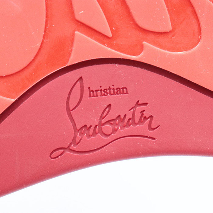 Christian Louboutin sneakers Leather %, Rubber % Red mens 42 Used Authentic