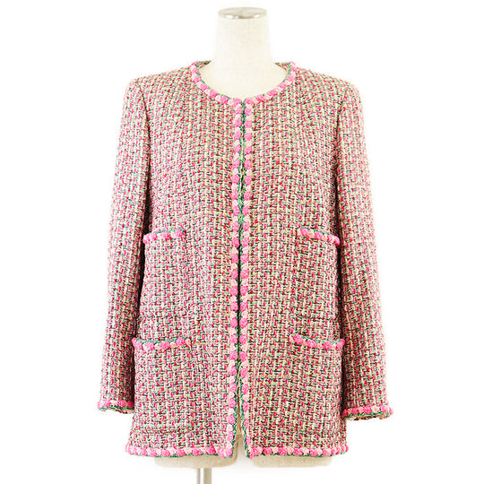 CHANEL Other outerwear Outer material: 1% acrylic, 1% polyester [Outer material] 28% rayon, 27% cotton [Lining] 100% silk Pink, Multicolor 02P P19117 44