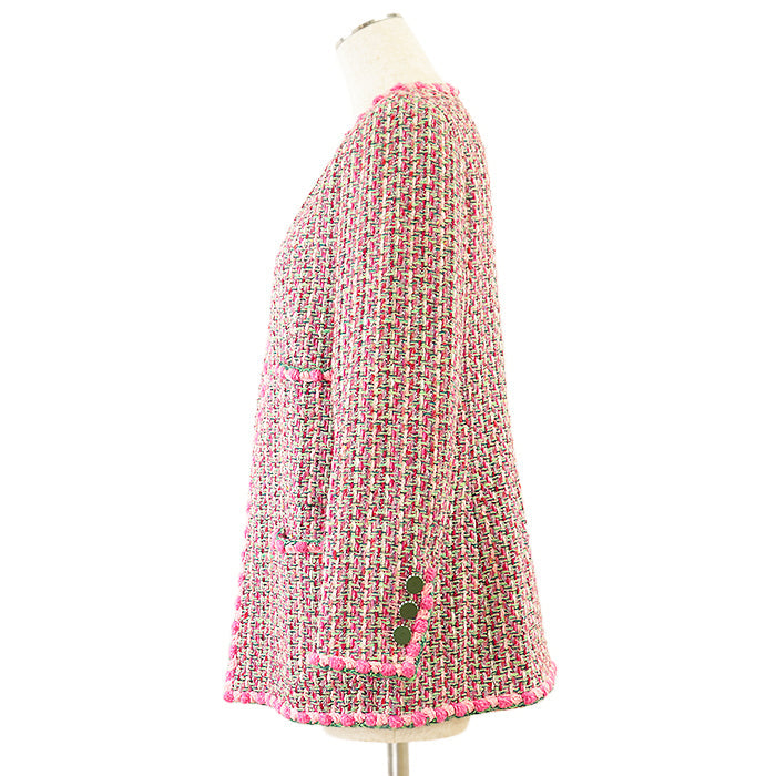 CHANEL Other outerwear Outer material: 1% acrylic, 1% polyester [Outer material] 28% rayon, 27% cotton [Lining] 100% silk Pink, Multicolor 02P P19117 44