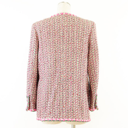 CHANEL Other outerwear Outer material: 1% acrylic, 1% polyester [Outer material] 28% rayon, 27% cotton [Lining] 100% silk Pink, Multicolor 02P P19117 44
