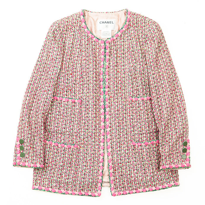 CHANEL Other outerwear Outer material: 1% acrylic, 1% polyester [Outer material] 28% rayon, 27% cotton [Lining] 100% silk Pink, Multicolor 02P P19117 44