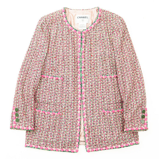 CHANEL Other outerwear Outer material: 1% acrylic, 1% polyester [Outer material] 28% rayon, 27% cotton [Lining] 100% silk Pink, Multicolor 02P P19117 44