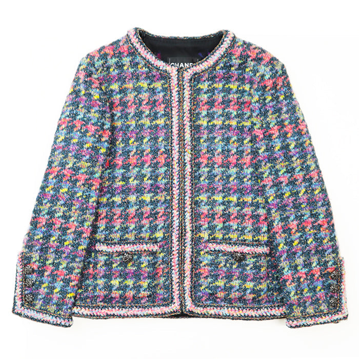 CHANEL Other outerwear [Outer material] 45% silk, 26% wool [Lining] 100% silk multicolor P64526 Women 38 Used Authentic