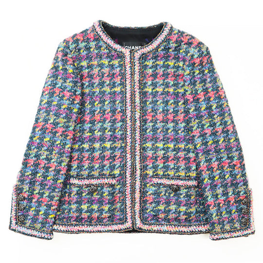 CHANEL Other outerwear [Outer material] 45% silk, 26% wool [Lining] 100% silk multicolor P64526 Women 38 Used Authentic