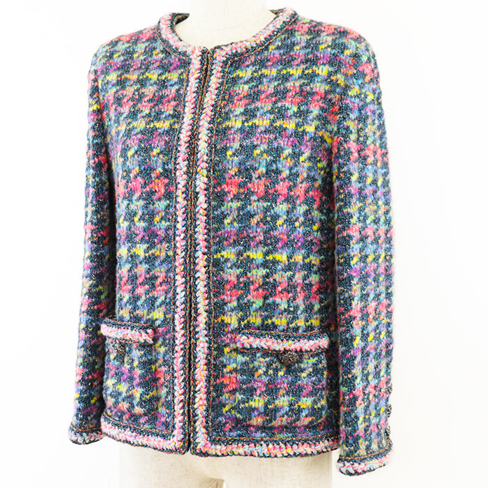 CHANEL Other outerwear [Outer material] 45% silk, 26% wool [Lining] 100% silk multicolor P64526 Women 38 Used Authentic