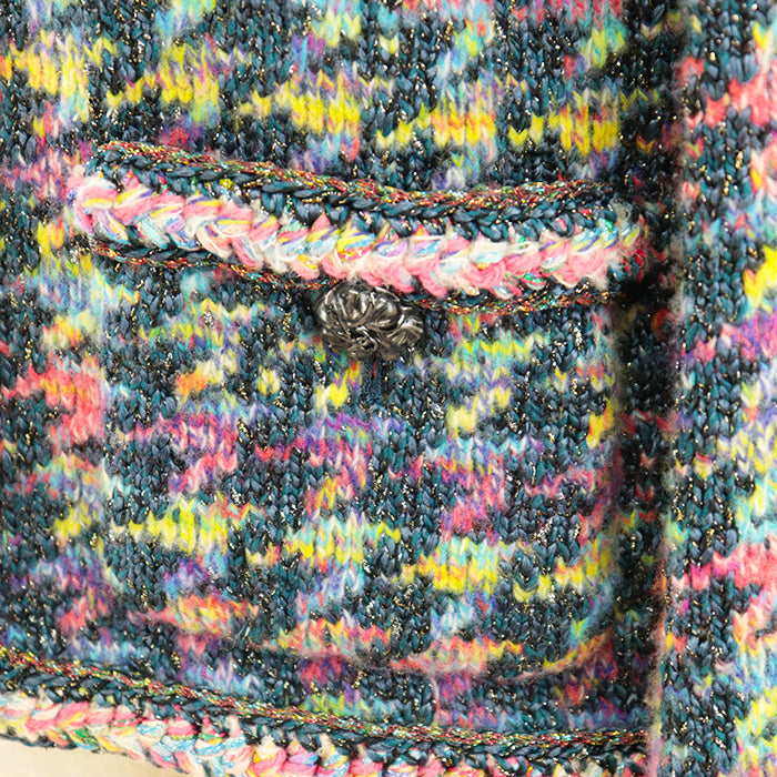 CHANEL Other outerwear [Outer material] 45% silk, 26% wool [Lining] 100% silk multicolor P64526 Women 38 Used Authentic