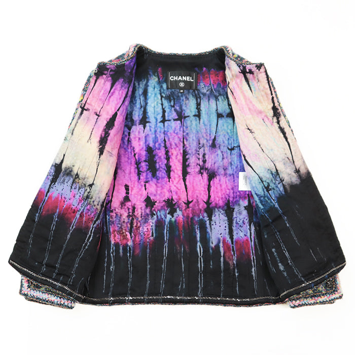 CHANEL Other outerwear [Outer material] 45% silk, 26% wool [Lining] 100% silk multicolor P64526 Women 38 Used Authentic