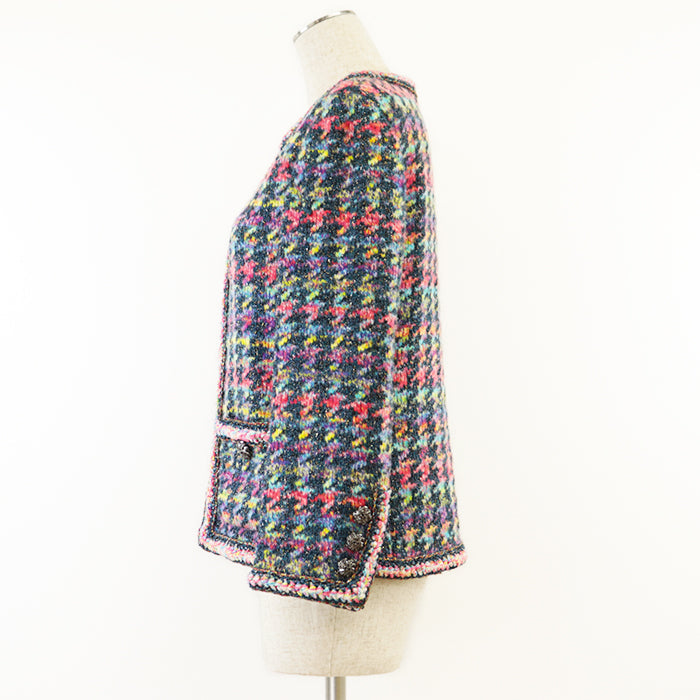 CHANEL Other outerwear [Outer material] 45% silk, 26% wool [Lining] 100% silk multicolor P64526 Women 38 Used Authentic