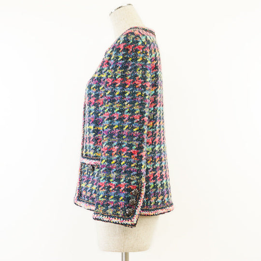CHANEL Other outerwear [Outer material] 45% silk, 26% wool [Lining] 100% silk multicolor P64526 Women 38 Used Authentic