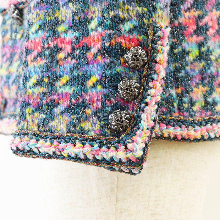 CHANEL Other outerwear [Outer material] 45% silk, 26% wool [Lining] 100% silk multicolor P64526 Women 38 Used Authentic