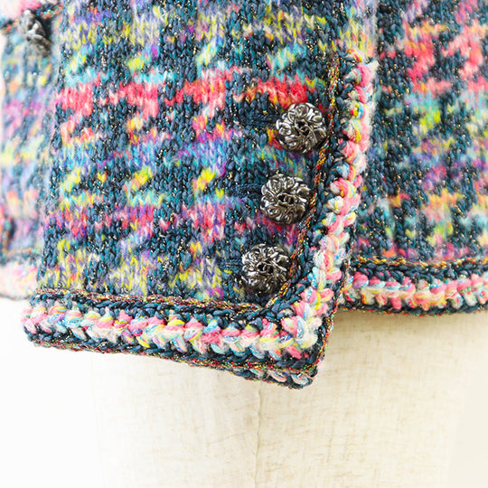 CHANEL Other outerwear [Outer material] 45% silk, 26% wool [Lining] 100% silk multicolor P64526 Women 38 Used Authentic