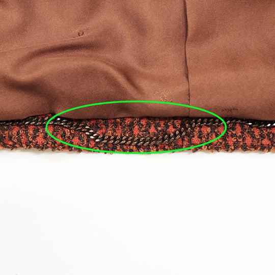 CHANEL Other outerwear [Outer material] 100% wool, 16% silk [Lining] 100% silk Orange brown Women 42 Used Authentic