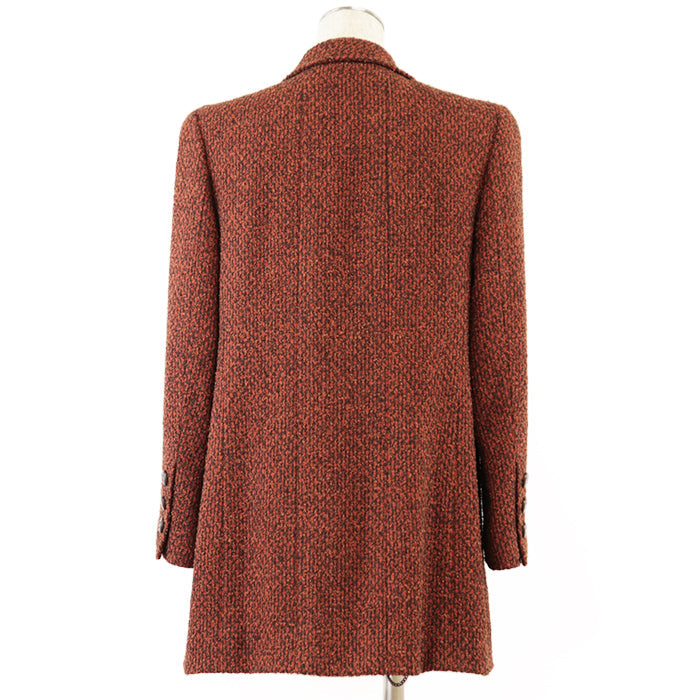CHANEL Other outerwear [Outer material] 100% wool, 16% silk [Lining] 100% silk Orange brown Women 42 Used Authentic