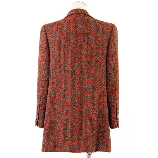 CHANEL Other outerwear [Outer material] 100% wool, 16% silk [Lining] 100% silk Orange brown Women 42 Used Authentic