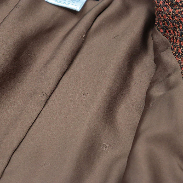 CHANEL Other outerwear [Outer material] 100% wool, 16% silk [Lining] 100% silk Orange brown Women 42 Used Authentic