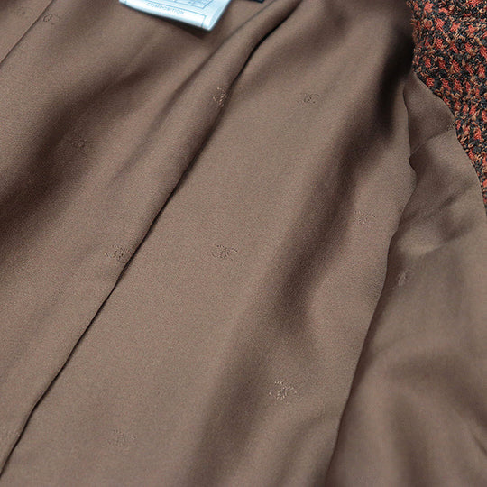 CHANEL Other outerwear [Outer material] 100% wool, 16% silk [Lining] 100% silk Orange brown Women 42 Used Authentic