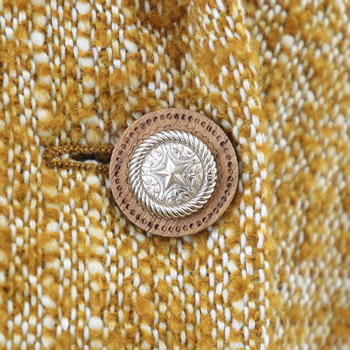 CHANEL Other outerwear [Outer material] 74% wool, 12% cotton [Lining] 100% silk Mustard white Women 40 Used Authentic