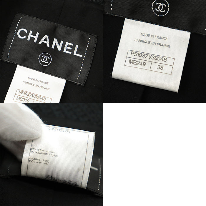 CHANEL Other outerwear [Outer material] 91% cotton, 9% polyamide [Lining] 100% silk black 38