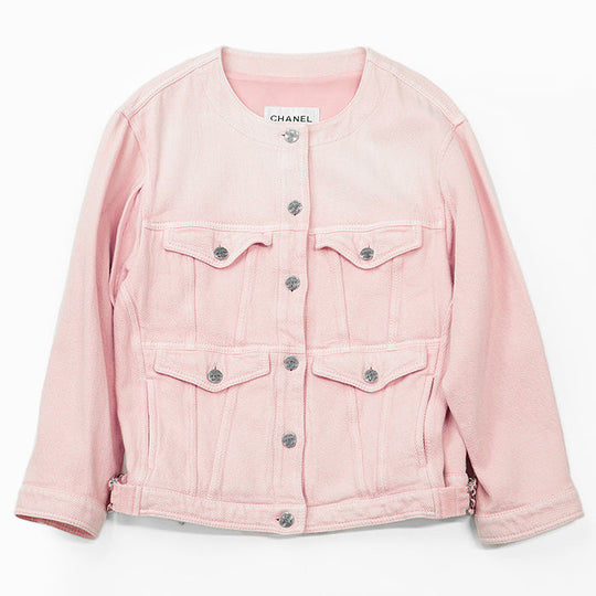 CHANEL Other outerwear [Outer material] 100% cotton [Lining] 100% silk pink P60751 Women 36 Used Authentic