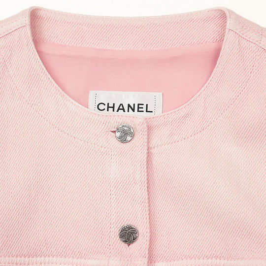 CHANEL Other outerwear [Outer material] 100% cotton [Lining] 100% silk pink P60751 Women 36 Used Authentic