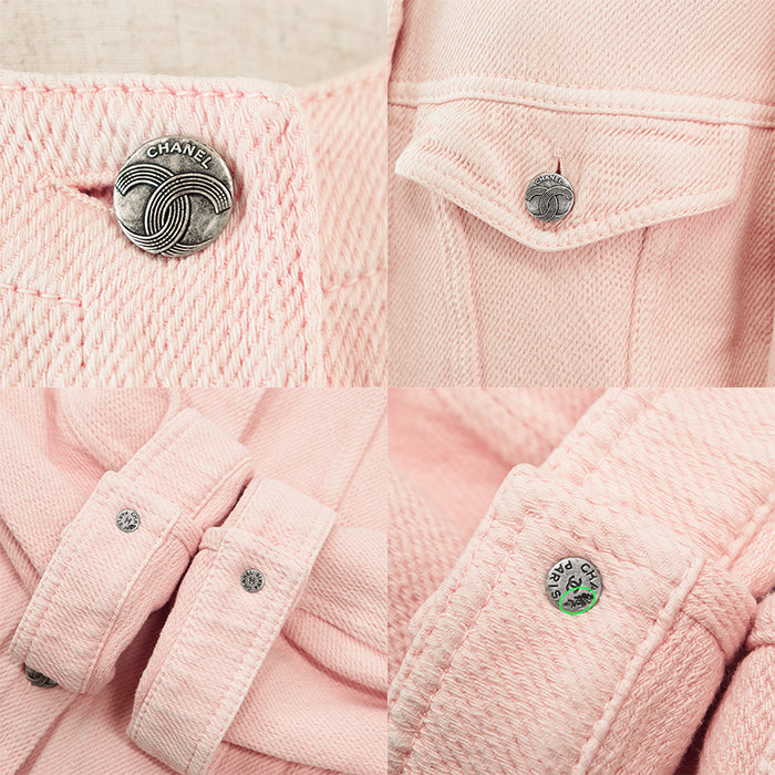 CHANEL Other outerwear [Outer material] 100% cotton [Lining] 100% silk pink P60751 Women 36 Used Authentic