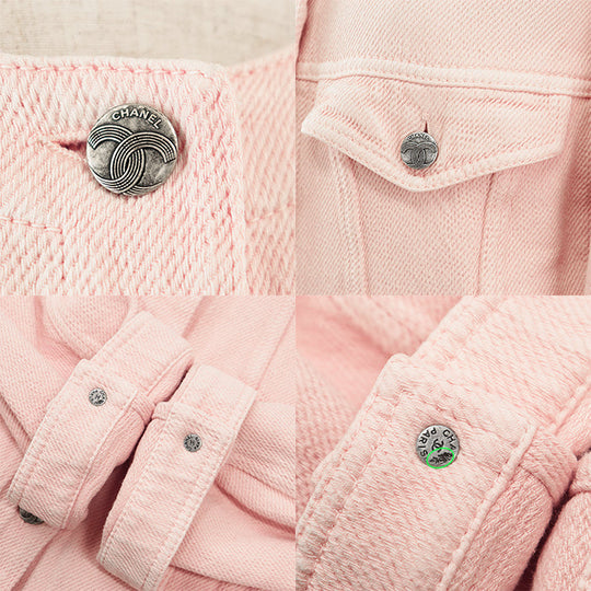 CHANEL Other outerwear [Outer material] 100% cotton [Lining] 100% silk pink P60751 Women 36 Used Authentic