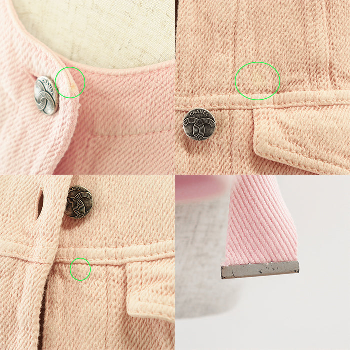 CHANEL Other outerwear [Outer material] 100% cotton [Lining] 100% silk pink P60751 Women 36 Used Authentic