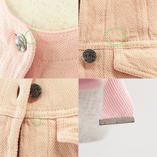 CHANEL Other outerwear [Outer material] 100% cotton [Lining] 100% silk pink P60751 Women 36 Used Authentic