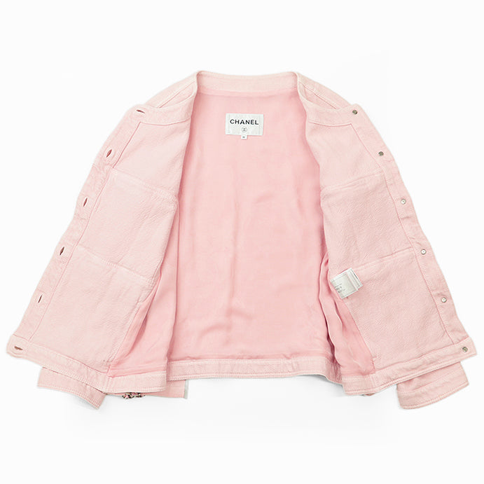 CHANEL Other outerwear [Outer material] 100% cotton [Lining] 100% silk pink P60751 Women 36 Used Authentic
