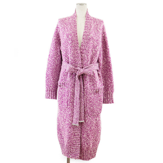 CHANEL knit cashmere Purple, White P59844 36