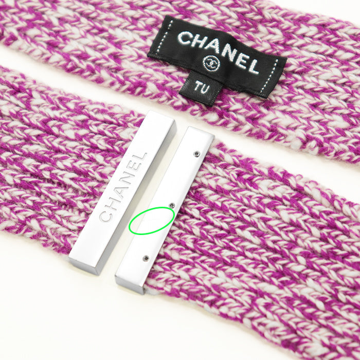 CHANEL knit cashmere Purple, White P59844 36
