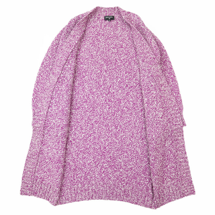 CHANEL knit cashmere Purple, White P59844 36