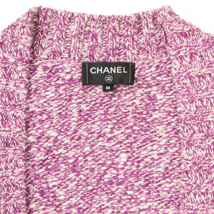 CHANEL knit cashmere Purple, White P59844 36