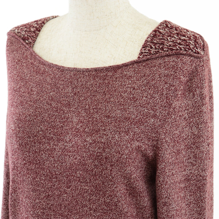 CHANEL one piece [Outer material] 100% cashmere Burgundy Women 40 Used Authentic