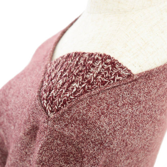 CHANEL one piece [Outer material] 100% cashmere Burgundy Women 40 Used Authentic