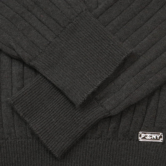 CHANEL knit [Outer material] 70% cashmere, 30% silk black 38