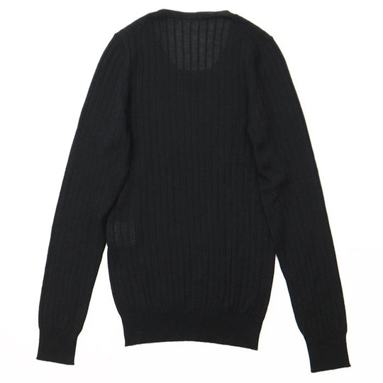 CHANEL knit [Outer material] 70% cashmere, 30% silk black 38