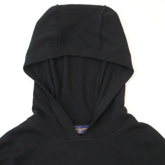 LOUIS VUITTON knit [Outer material] 98% cashmere, 1% silk black mens L Used Authentic