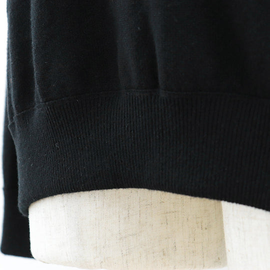 LOUIS VUITTON knit [Outer material] 98% cashmere, 1% silk black mens L Used Authentic