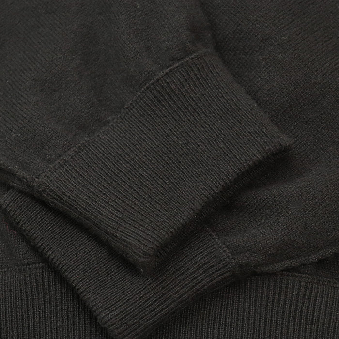 LOUIS VUITTON knit [Outer material] 98% cashmere, 1% silk black mens L Used Authentic