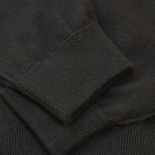 LOUIS VUITTON knit [Outer material] 98% cashmere, 1% silk black mens L Used Authentic