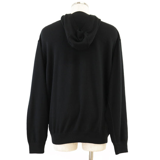 LOUIS VUITTON knit [Outer material] 98% cashmere, 1% silk black mens L Used Authentic