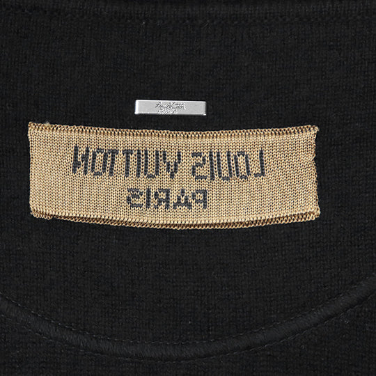 LOUIS VUITTON knit [Outer material] 98% cashmere, 1% silk black mens L Used Authentic