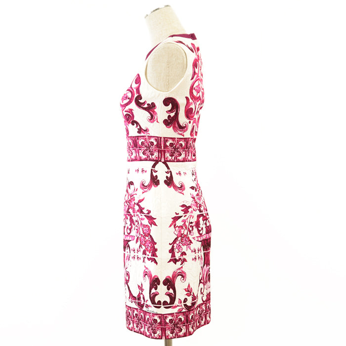 DOLCE&GABBANA one piece [Outer material] 67% cotton, 33% rayon [Lining] 91% silk, 9% elastane multicolor Women 36 Used Authentic