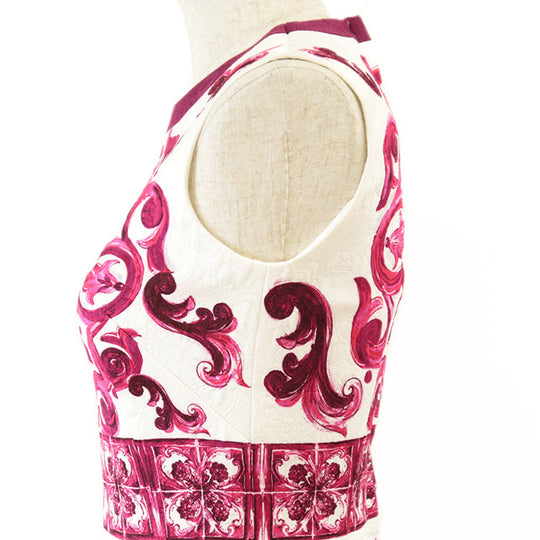 DOLCE&GABBANA one piece [Outer material] 67% cotton, 33% rayon [Lining] 91% silk, 9% elastane multicolor Women 36 Used Authentic