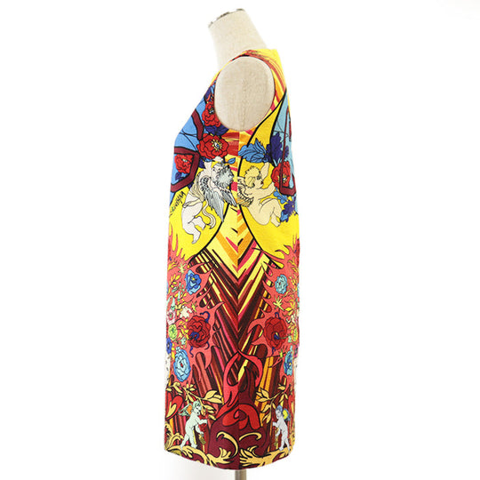 DOLCE&GABBANA one piece [Outer material] 99% cotton, 1% elastane [Lining] 91% silk, 1% elastane Yellow red 36