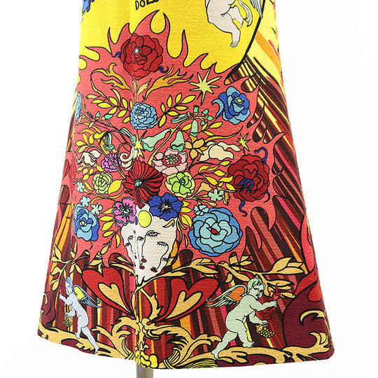 DOLCE&GABBANA one piece [Outer material] 99% cotton, 1% elastane [Lining] 91% silk, 1% elastane Yellow red 36