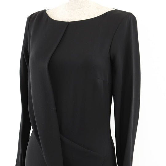 GUCCI one piece [Outer material] 100% silk, 67% rayon [Lining] 94% silk, 6% lycra [Leather part] Sheepskin black Women 38 Used Authentic